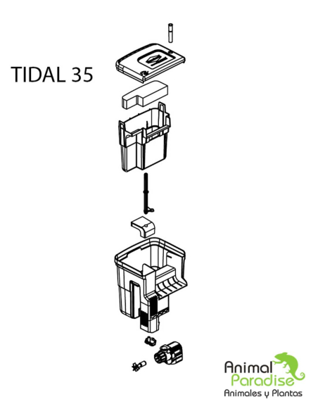 Filtro Tidal | Filtro de mochila para acuarios de agua dulce y marinos de Seachem