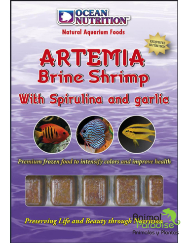Alimento Congelado Artemia con Ajo y Espirulina | Comida para peces
